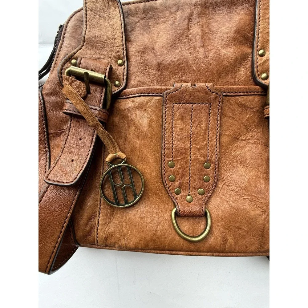 Vintage Hayden Harnett Shoulder Bag Brown Leather
